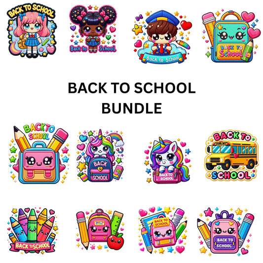 Back To School Canva Pro PNG Bundle (non editable) w/ MRR