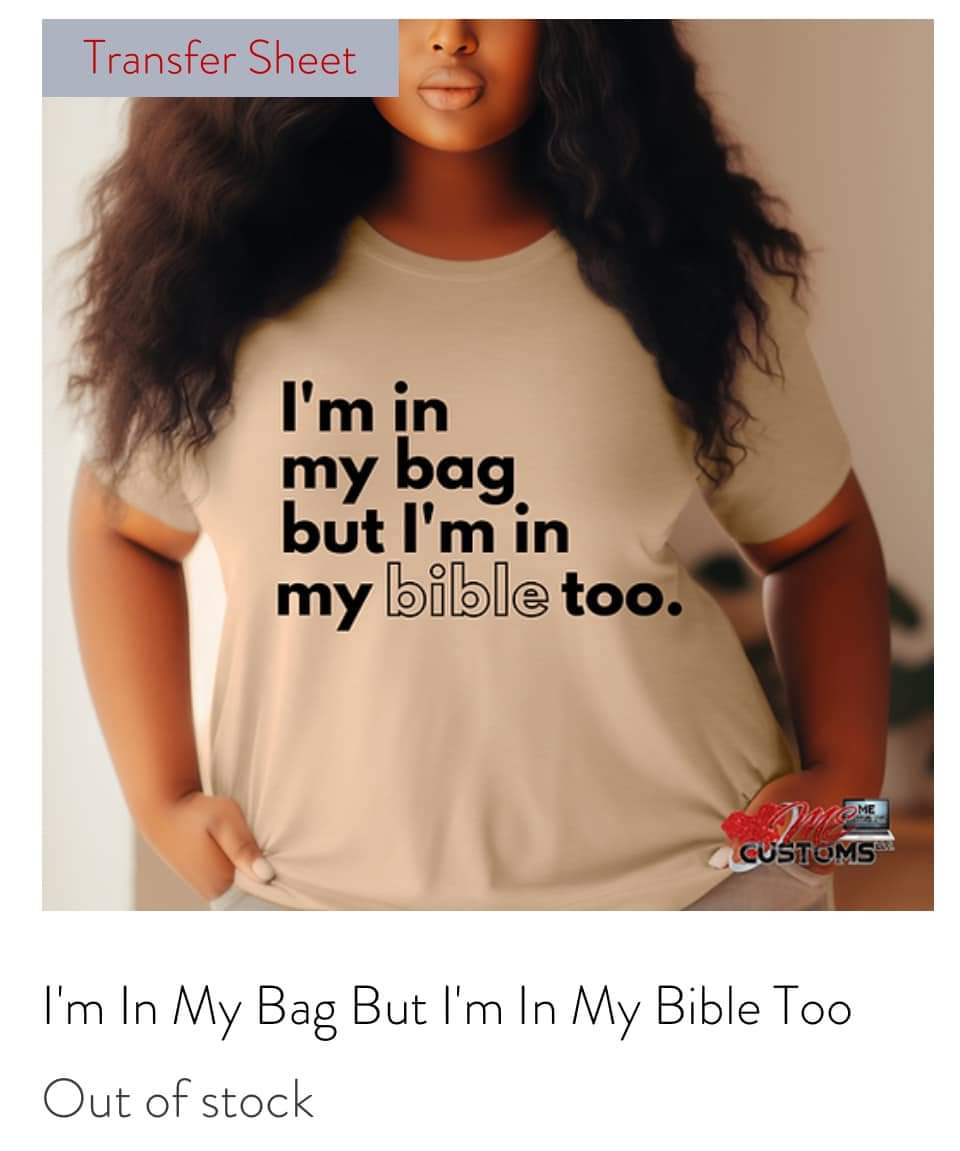 In my bag and bible