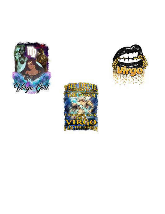 Virgo Zodiac Trio Canva Pro PNGs